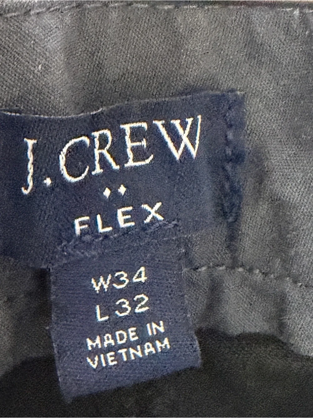 Men's J Crew Flex Chinos, Black, Straight Fit, Actual Size 33 X 30